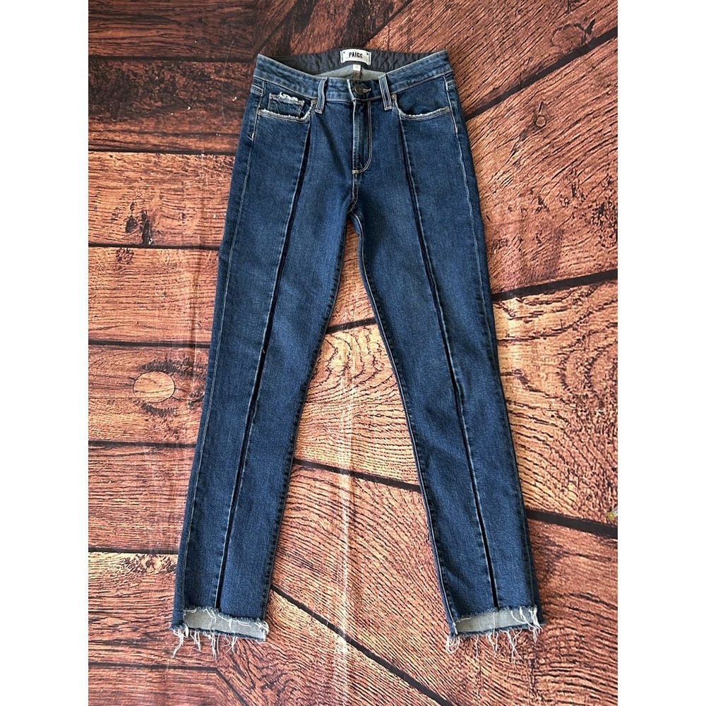 PAIGE Vintage Julia Jeans Felice Wash Fray Hem Women's Size 25 Denim - Picture 4 of 13